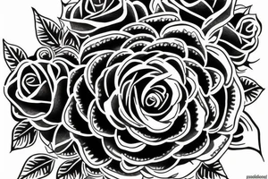 Rose a simple mandalas tattoo idea