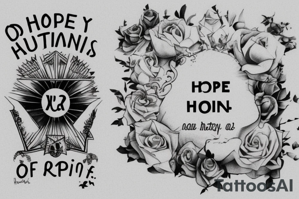 From Hope to Action, Destiny Unfolds

use this quote to come up with a tattoo concept

incorporate H.A.D as abbreviations 

the date 15 May 2021 in some format

Also incorporate Henry Arlo Duran tattoo idea