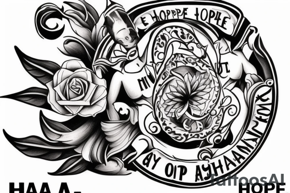 From Hope to Action, Destiny Unfolds
use this as a latin phrase

use this quote to come up with a tattoo concept

incorporate H.A.D as abbreviations 

the date 15 May 2021 in some format

Also incorporate Henry Arlo Duran tattoo idea