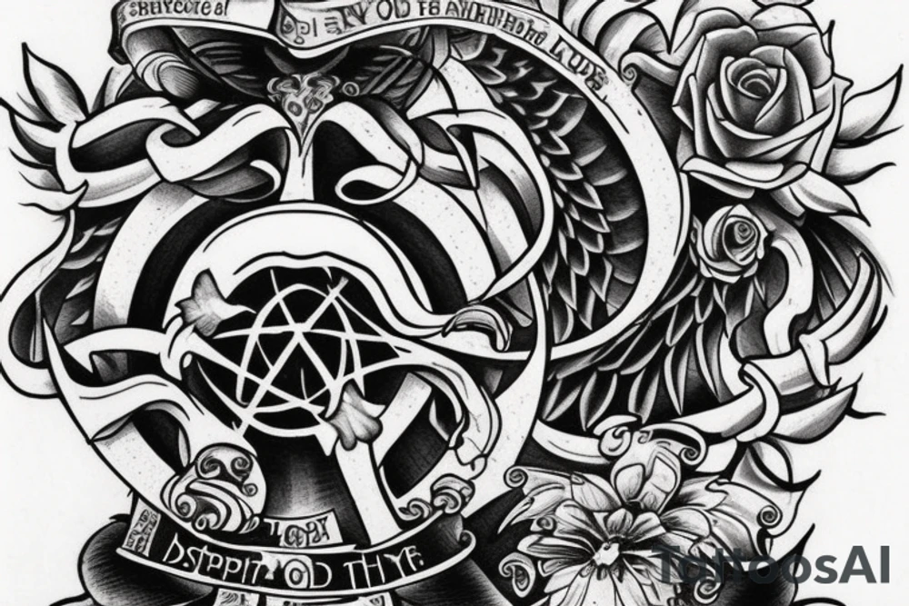 From Hope to Action, Destiny Unfolds
use this as a latin phrase

use this quote to come up with a tattoo concept

incorporate H.A.D as abbreviations 

the date 15 May 2021 in some format

Also incorporate Henry Arlo Duran tattoo idea