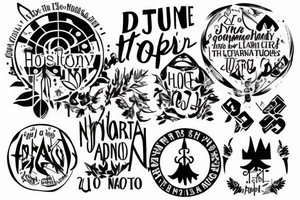 From Hope to Action, Destiny Unfolds
use this as a latin phrase

the date 15 May 2021 in numbers only

 incorporate "Henry Arlo Duran" tattoo idea