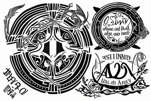 From Hope to Action, Destiny Unfolds
use this as a latin phrase

the date 15 May 2021 in numbers only

 incorporate "Henry Arlo Duran" tattoo idea