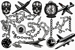 Plane trying to brake the chains tattoo idea
