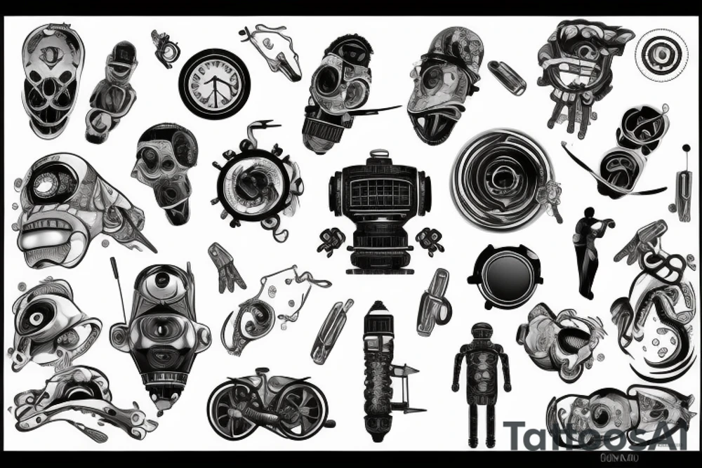 Braço robótica tattoo idea