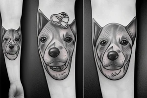 Cachorro andando de bicicleta tattoo idea