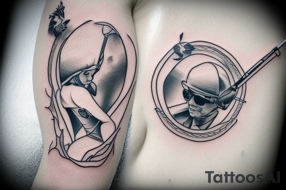 Golfinho de terno tattoo idea