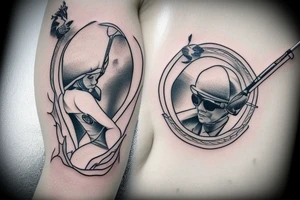 Golfinho de terno tattoo idea