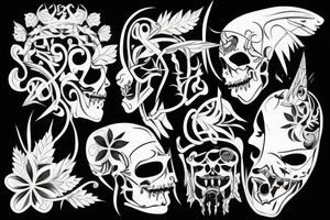 Maconha cheirando pó tattoo idea