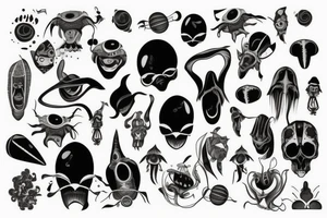 Alienígena gigante ante braço tattoo idea