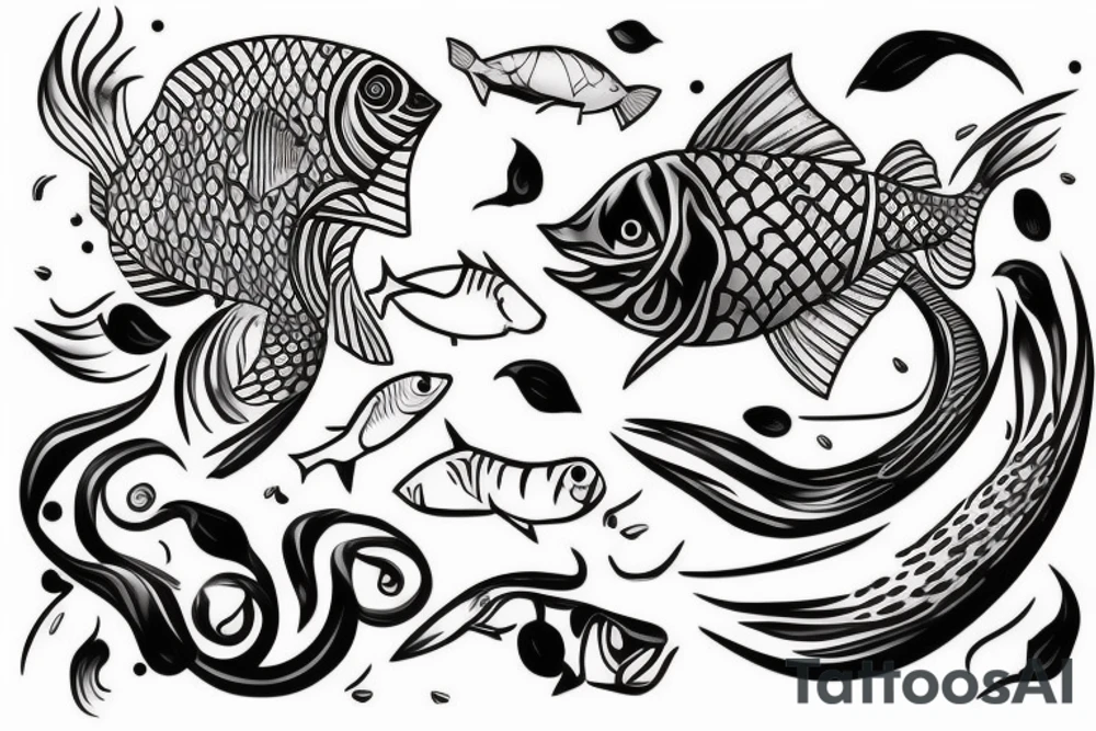 Peixe de terno andando na avenida Paulista tattoo idea