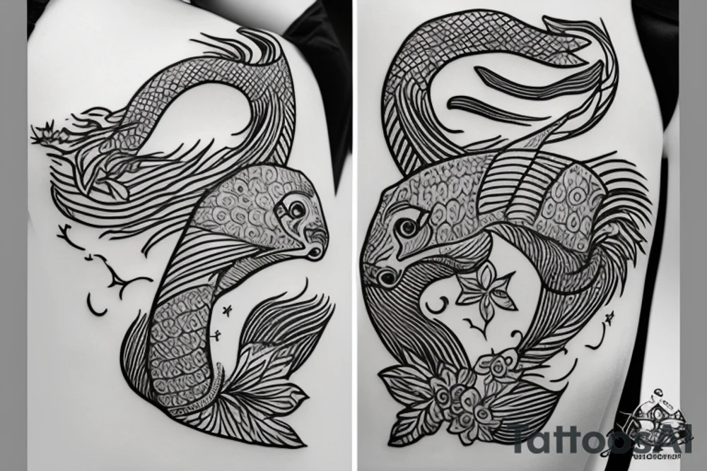 Peixe de terno andando na avenida Paulista tattoo idea