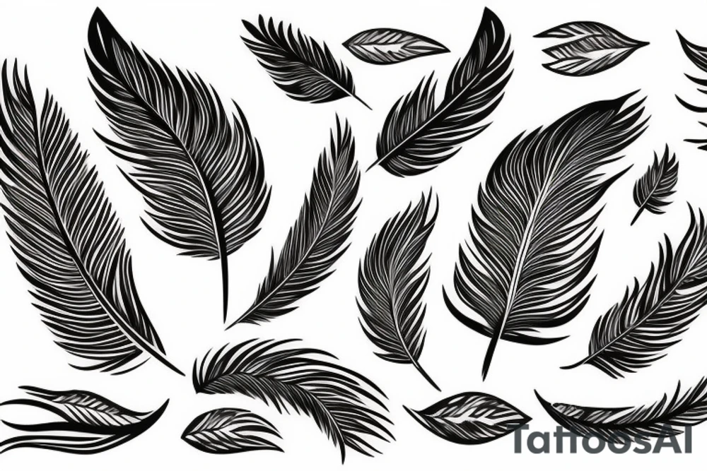 phoenix feathers tattoo idea