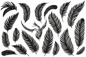 phoenix feathers tattoo idea