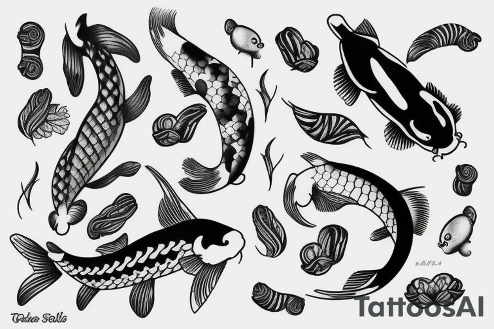 koi scales tattoo idea