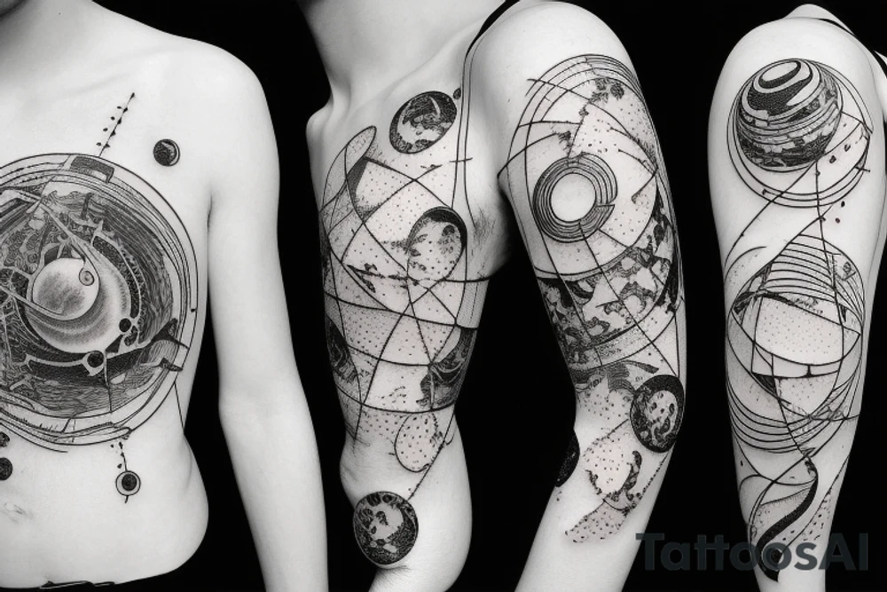 Planets and Constellations tattoo idea