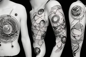 Planets and Constellations tattoo idea