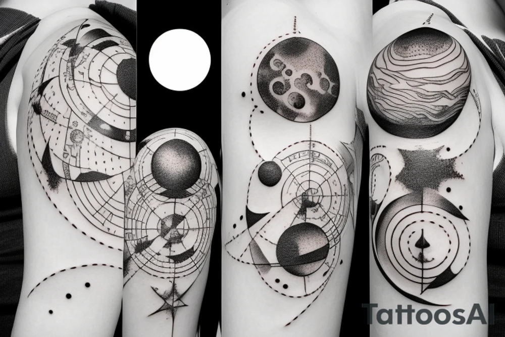 Planets and Constellations tattoo idea