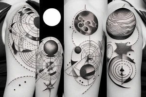 Planets and Constellations tattoo idea