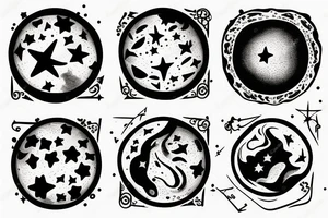 Planets and Constellations tattoo idea
