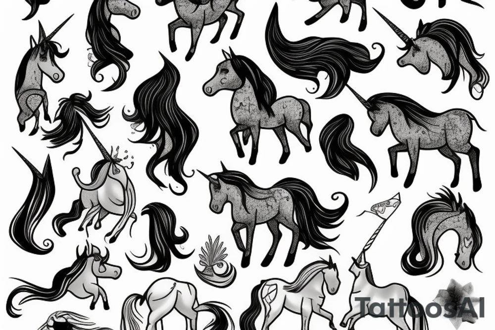 Unicorn tattoo idea