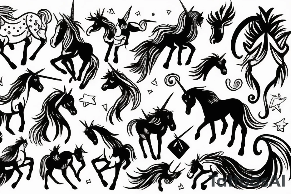 Unicorn tattoo idea