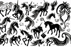 Unicorn tattoo idea