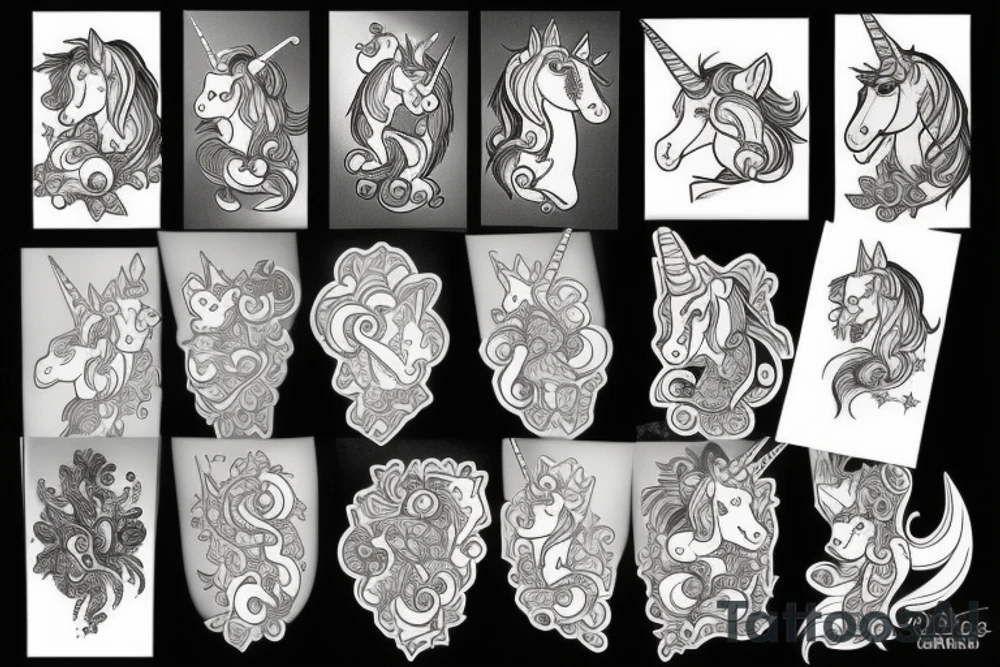 Unicorn tattoo idea