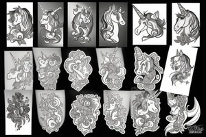 Unicorn tattoo idea