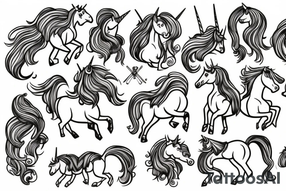 Unicorn tattoo idea