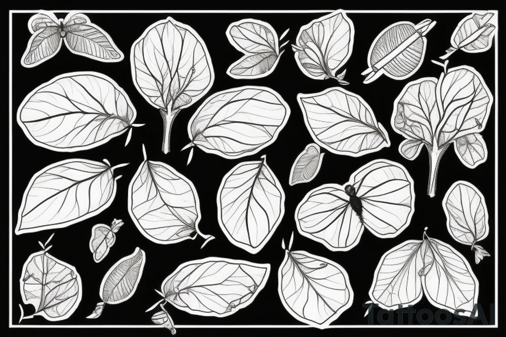 moths in a fig tree tattoo idea