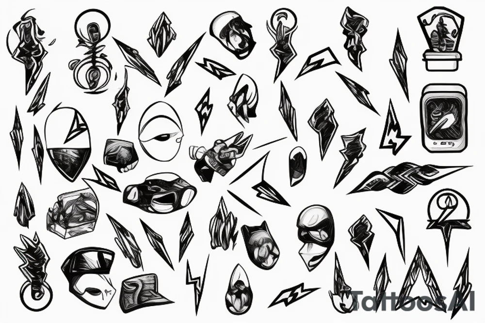A lighting bolt tattoo idea