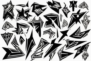 A long lighting bolt tattoo idea