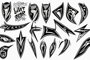 A long lighting bolt tattoo idea