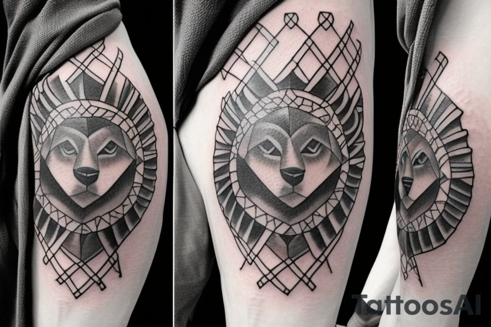 Geometric Shepherd Tattoo with 3 Black Panthers

This tattoo is a simple and elegant geometric design of a shepherd walking west, holding a staff in his left hand. The shepherd is tall and thin, with long hair and a beard. He is wearing a long robe and a staff in his left hand. Three black panthers follow him. The panthers are drawn in thin and elegant lines, and the background of the tattoo is blank.

This tattoo would be a perfect choice for someone who wants a meaningful and unique tattoo. The shepherd represents leadership, protection, and guidance, and the panthers represent strength, power, and mystery. This tattoo can be a reminder that we are always being guided and protected by those who love us, and that we have the power to overcome any obstacle.

The tattoo would also be a great choice for someone who wants a tattoo with a unique style. The geometric design is modern and elegant, and it would look great on any part of the body.

Tattoo Specifications:

Style: Geometric
Color: Black lines
Background: Blank
Description: A tall and thin man, walking west, holding a staff in his left hand, followed by three black panthers. tattoo idea