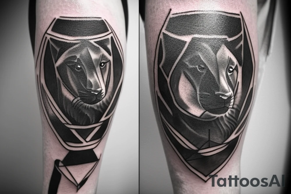 Geometric Shepherd Tattoo with 3 Black Panthers

This tattoo is a simple and elegant geometric design of a shepherd walking west, holding a staff in his left hand. The shepherd is tall and thin, with long hair and a beard. He is wearing a long robe and a staff in his left hand. Three black panthers follow him. The panthers are drawn in thin and elegant lines, and the background of the tattoo is blank.

This tattoo would be a perfect choice for someone who wants a meaningful and unique tattoo. The shepherd represents leadership, protection, and guidance, and the panthers represent strength, power, and mystery. This tattoo can be a reminder that we are always being guided and protected by those who love us, and that we have the power to overcome any obstacle.

The tattoo would also be a great choice for someone who wants a tattoo with a unique style. The geometric design is modern and elegant, and it would look great on any part of the body.

Tattoo Specifications:

Style: Geometric
Color: Black lines
Background: Blank
Description: A tall and thin man, walking west, holding a staff in his left hand, followed by three black panthers. tattoo idea