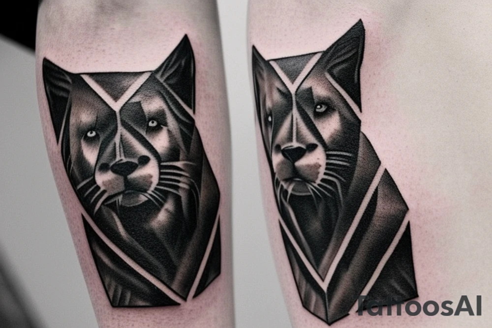 Geometric Shepherd Tattoo with 3 Black Panthers

This tattoo is a simple and elegant geometric design of a shepherd walking west, holding a staff in his left hand. The shepherd is tall and thin, with long hair and a beard. He is wearing a long robe and a staff in his left hand. Three black panthers follow him. The panthers are drawn in thin and elegant lines, and the background of the tattoo is blank.

This tattoo would be a perfect choice for someone who wants a meaningful and unique tattoo. The shepherd represents leadership, protection, and guidance, and the panthers represent strength, power, and mystery. This tattoo can be a reminder that we are always being guided and protected by those who love us, and that we have the power to overcome any obstacle.

The tattoo would also be a great choice for someone who wants a tattoo with a unique style. The geometric design is modern and elegant, and it would look great on any part of the body.

Tattoo Specifications:

Style: Geometric
Color: Black lines
Background: Blank
Description: A tall and thin man, walking west, holding a staff in his left hand, followed by three black panthers. tattoo idea
