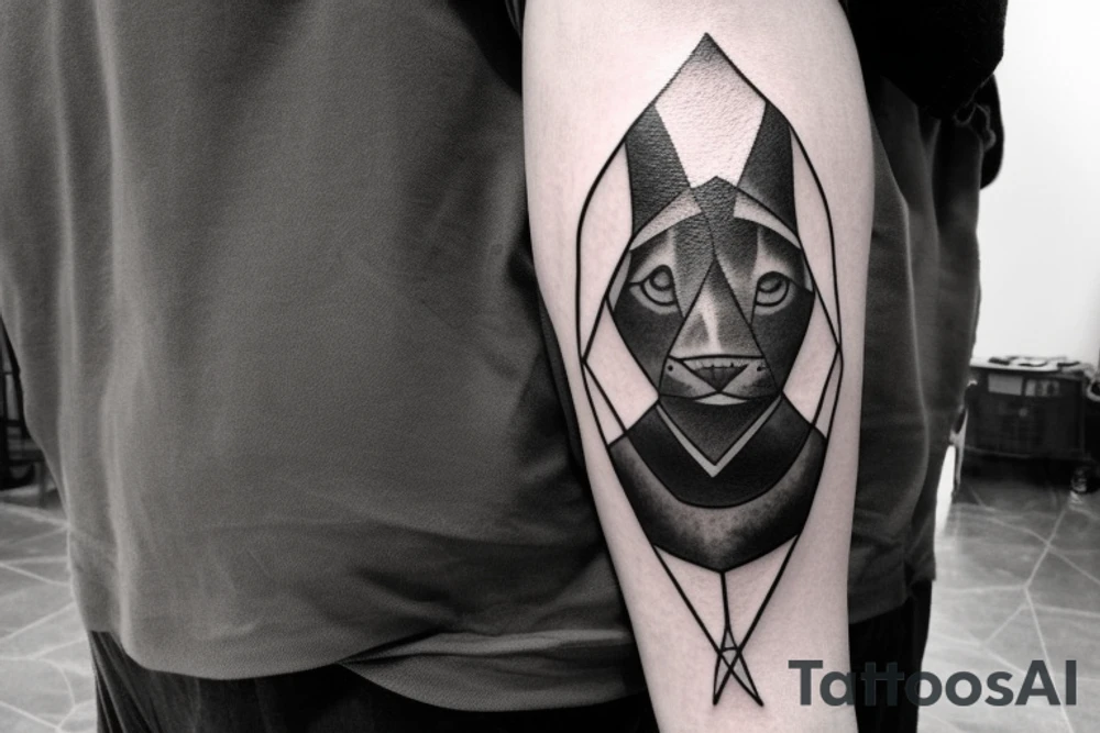 Geometric Shepherd Tattoo with 3 Black Panthers

This tattoo is a simple and elegant geometric design of a shepherd walking west, holding a staff in his left hand. The shepherd is tall and thin, with long hair and a beard. He is wearing a long robe and a staff in his left hand. Three black panthers follow him. The panthers are drawn in thin and elegant lines, and the background of the tattoo is blank.

This tattoo would be a perfect choice for someone who wants a meaningful and unique tattoo. The shepherd represents leadership, protection, and guidance, and the panthers represent strength, power, and mystery. This tattoo can be a reminder that we are always being guided and protected by those who love us, and that we have the power to overcome any obstacle.

The tattoo would also be a great choice for someone who wants a tattoo with a unique style. The geometric design is modern and elegant, and it would look great on any part of the body.

Tattoo Specifications:

Style: Geometric
Color: Black lines
Background: Blank
Description: A tall and thin man, walking west, holding a staff in his left hand, followed by three black panthers. tattoo idea