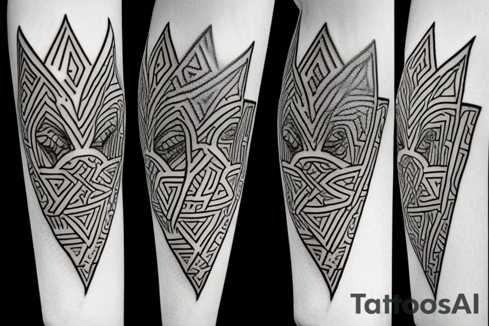 Geometric Shepherd Tattoo with 3 Black Panthers

This tattoo is a simple and elegant geometric design of a shepherd walking west, holding a staff in his left hand. The shepherd is tall and thin, with long hair and a beard. He is wearing a long robe and a staff in his left hand. Three black panthers follow him. The panthers are drawn in thin and elegant lines, and the background of the tattoo is blank.

This tattoo would be a perfect choice for someone who wants a meaningful and unique tattoo. The shepherd represents leadership, protection, and guidance, and the panthers represent strength, power, and mystery. This tattoo can be a reminder that we are always being guided and protected by those who love us, and that we have the power to overcome any obstacle.

The tattoo would also be a great choice for someone who wants a tattoo with a unique style. The geometric design is modern and elegant, and it would look great on any part of the body.

Tattoo Specifications:

Style: Geometric
Color: Black lines
Background: Blank
Description: A tall and thin man, walking west, holding a staff in his left hand, followed by three black panthers. tattoo idea