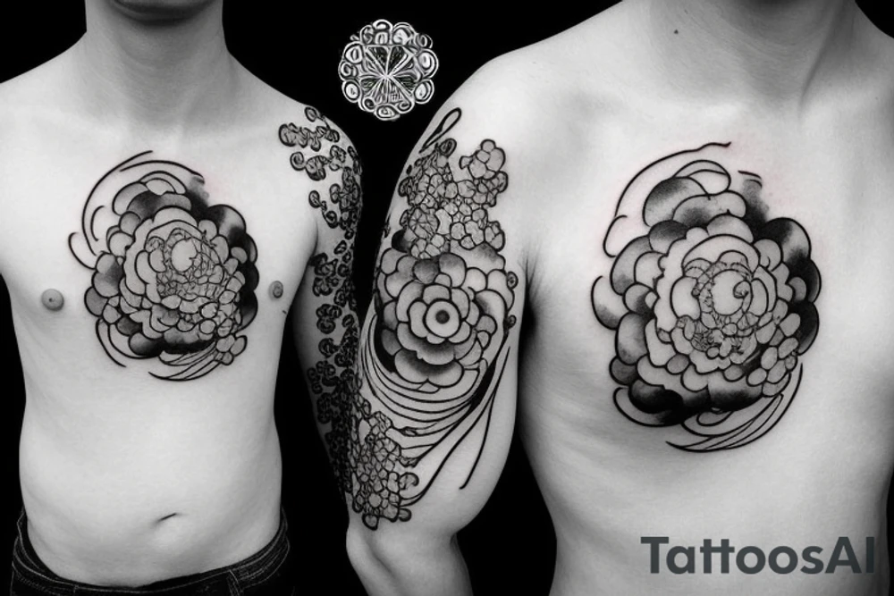 a rain cloud with rain tattoo idea