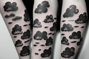 a rain cloud with rain tattoo idea