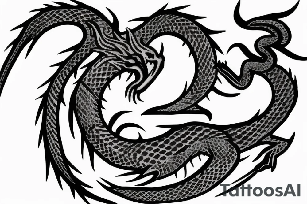 form a dragon using the letters h a d tattoo idea