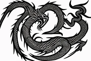 form a dragon using the letters h a d tattoo idea
