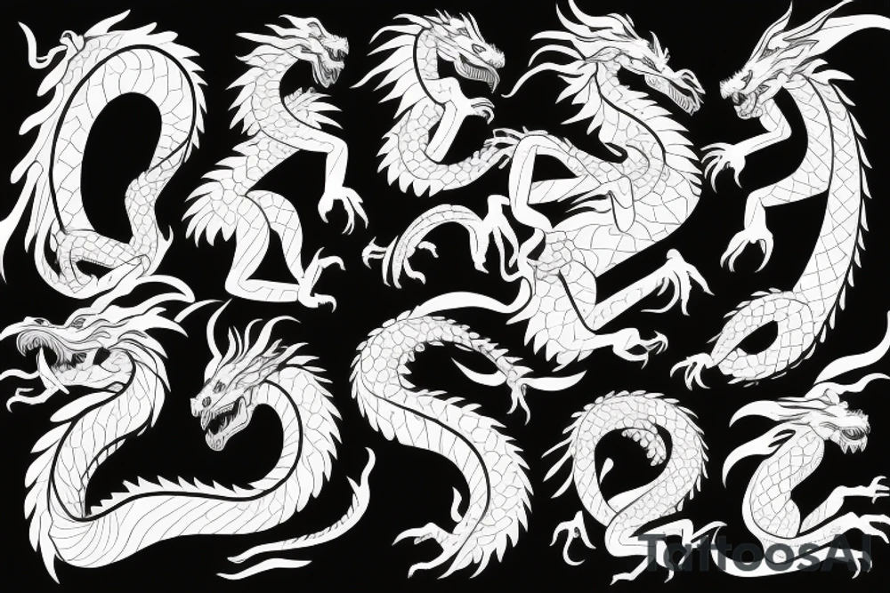 form a dragon using the letters h a d tattoo idea