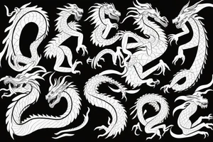 form a dragon using the letters h a d tattoo idea