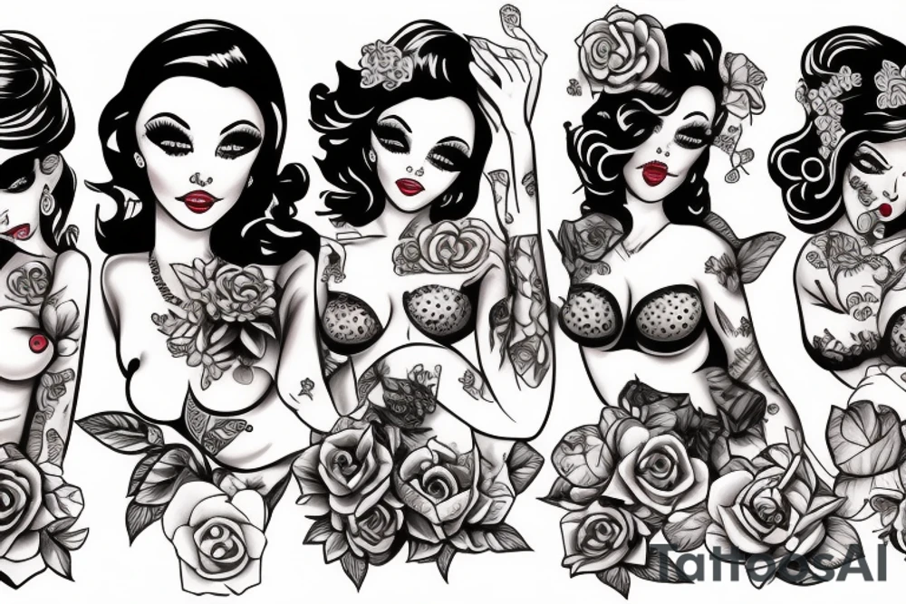 pinup doll tattoo idea