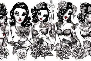 pinup doll tattoo idea