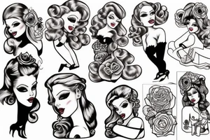 pinup doll tattoo idea