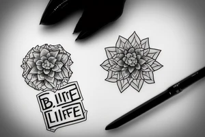 a tiny tattoo using the elements 'breathe' 'life' 'thin' and 'thick' tattoo idea