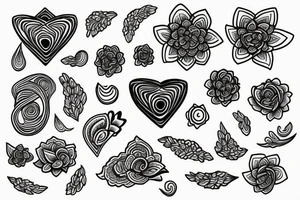 tiny tattoo, subtle, elegant to represent 
 'breathe' 'life' 'thin' and 'thick', no flowers tattoo idea