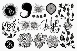 tiny tattoo, subtle, elegant 
 'breathe' 'life' 'thin' and 'thick' tattoo idea